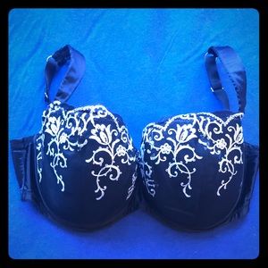Masquerade Delphi Bra - 32H UK/32K US - Black/Ivory